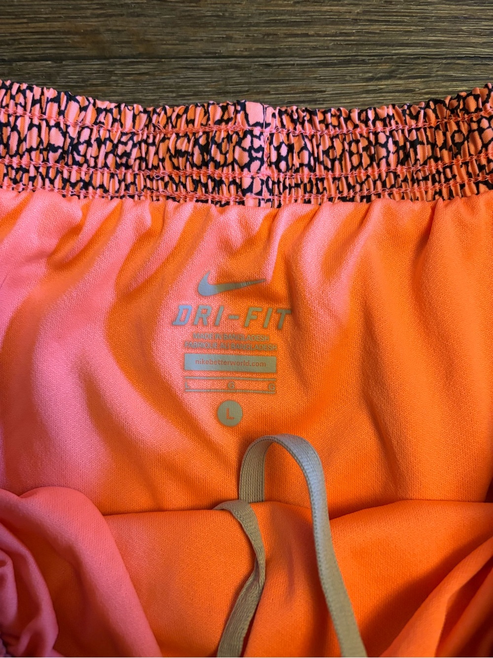 Nike Women’s Activewear Dri-Fit Lined Pink & Black Running Shorts Size Large - Picture 3 of 7